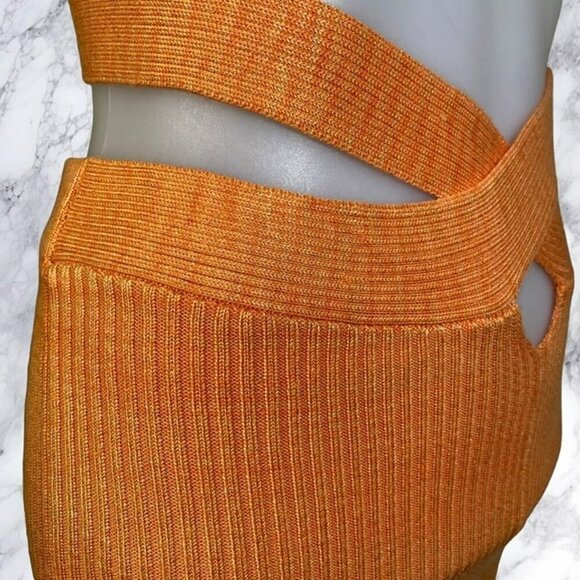 H:ours Cia Crossover Knit Pant - Orange Spacedye - Picture 8 of 9